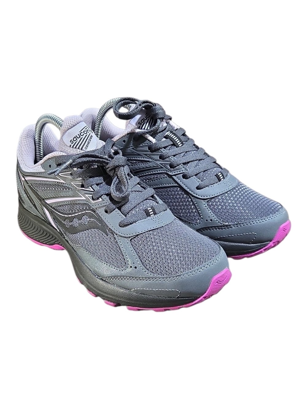 Saucony Women's Cohesion TR14 trail running shoe in charcoal/jewel Size 8.5